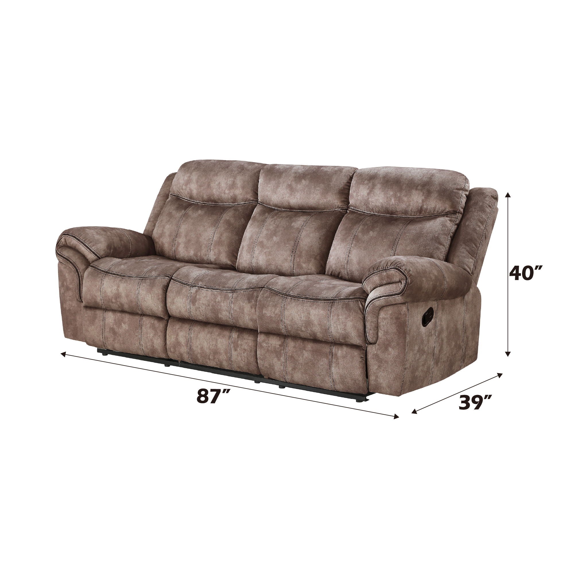 Zubaida - Two Tone Recliner Sofa With USB Port Drop Down Table - Image 8