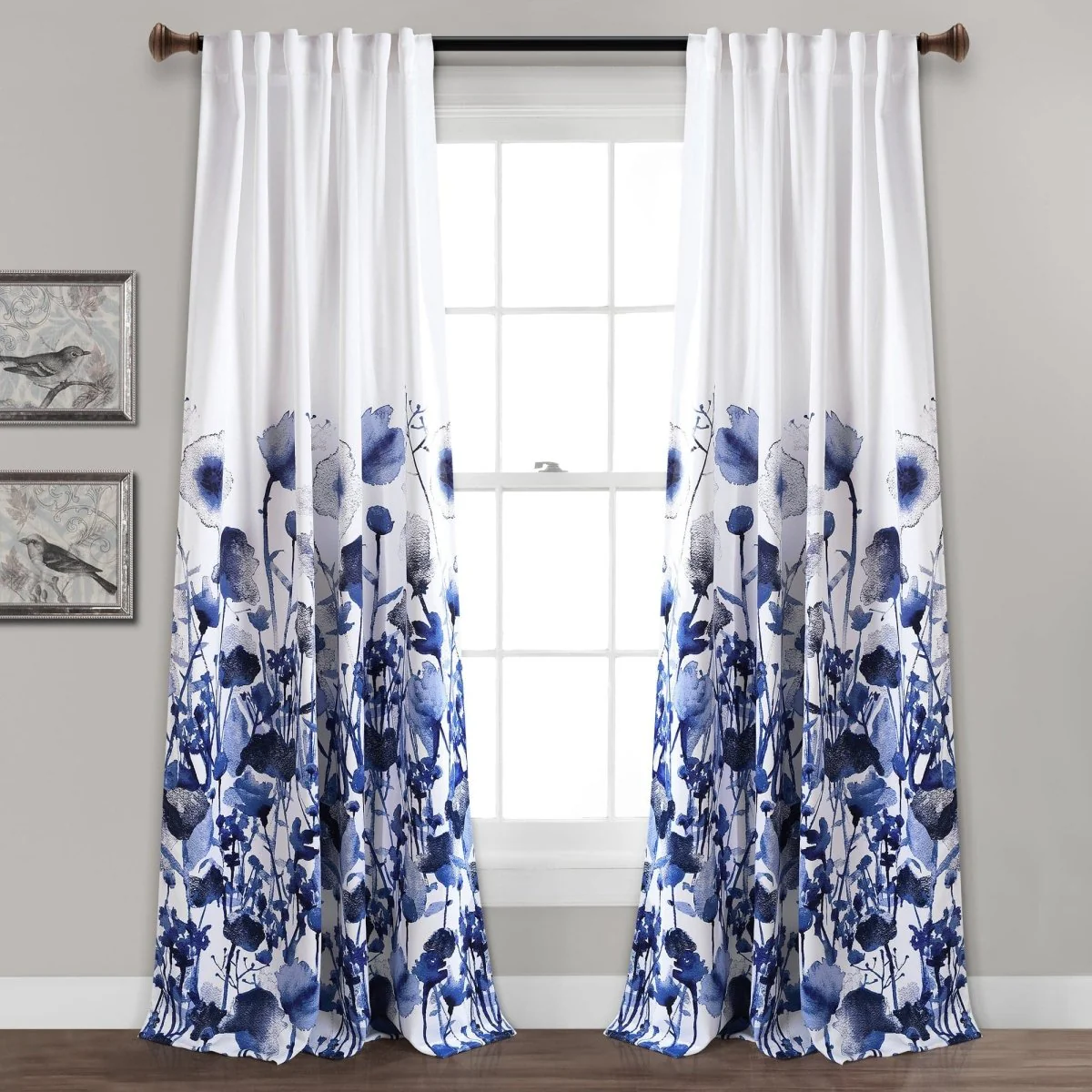 Zuri Flora Light Filtering Window Curtain Panel Set - Image 5