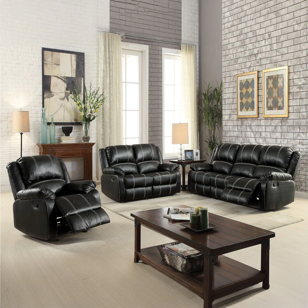 Zuriel - Synthetic 3 Piece Living Room Recliner Set - Image 2