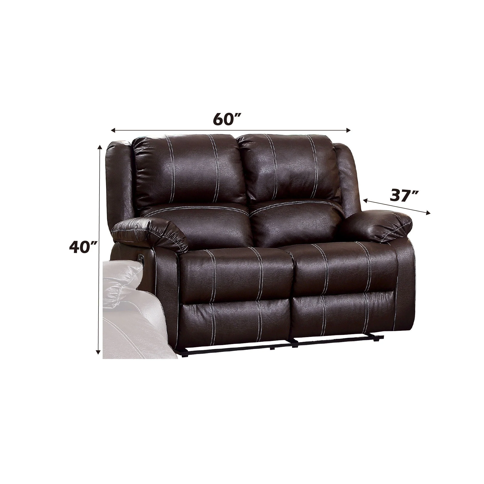 Zuriel - Synthetic 3 Piece Living Room Recliner Set - Image 7