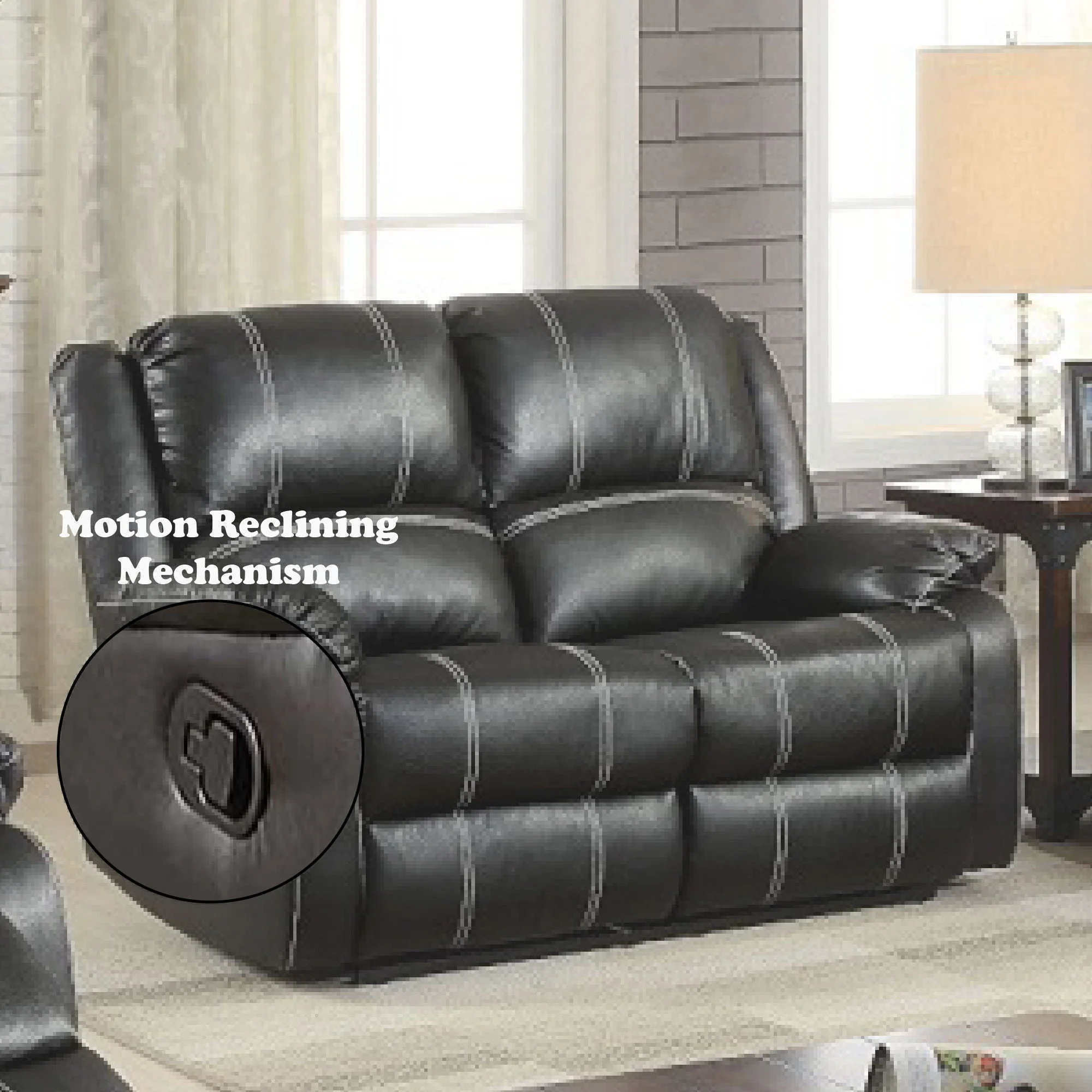 Zuriel - Synthetic Recliner Loveseat - Image 4